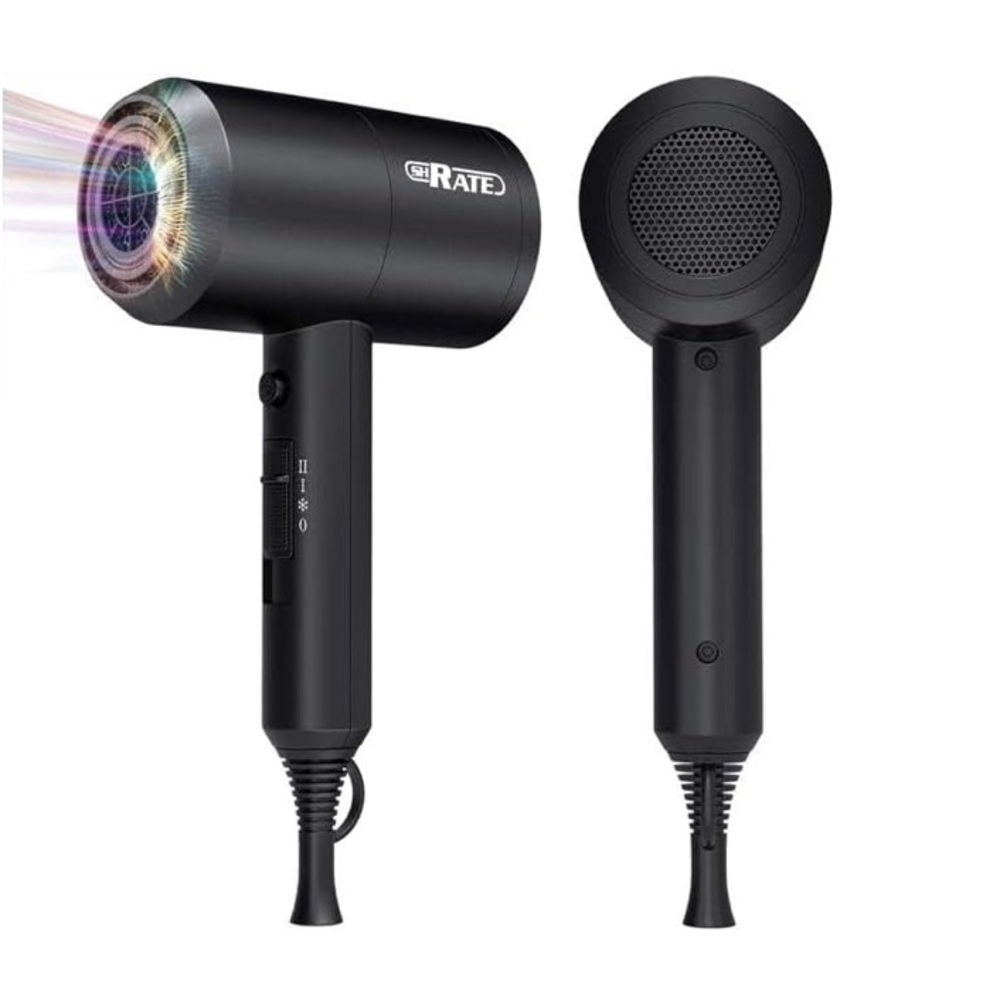 SHRATE Lightweight Ionic Hair Dryer with Diffuser - Powerful 1800W Blow Dryer
